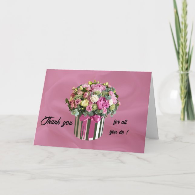 Tarjeta De Agradecimiento Gracias por el Día del Profesional Administrativo (Anverso)