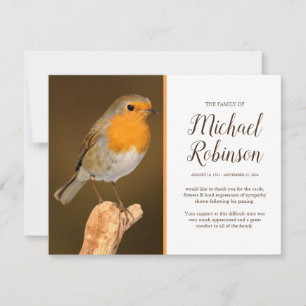 Tarjeta De Agradecimiento Gracias por el funeral  Cuando aparezca Robin