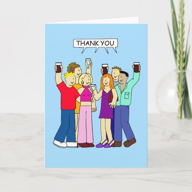 Tarjeta De Agradecimiento Gracias por el Gran Fiesta (Anverso)