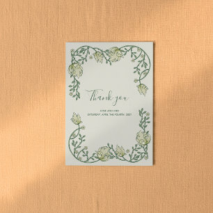 Tarjeta De Agradecimiento Gracias por el marco de bonito suave Art Nouveau