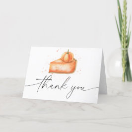 Tarjeta De Agradecimiento Gracias por el pastel de calabaza baby shower