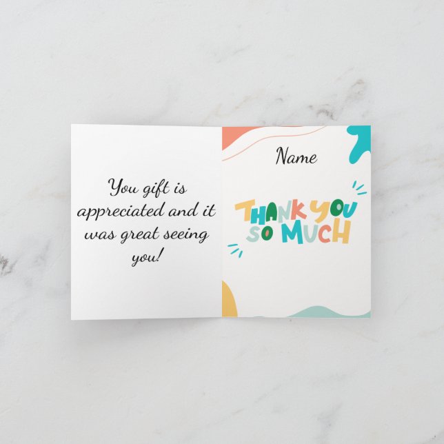 Tarjeta De Agradecimiento ¡Gracias por el regalo de bebé! (Interior)