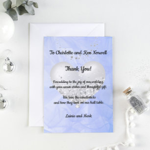 Tarjeta De Agradecimiento Gracias por el regalo de boda 3