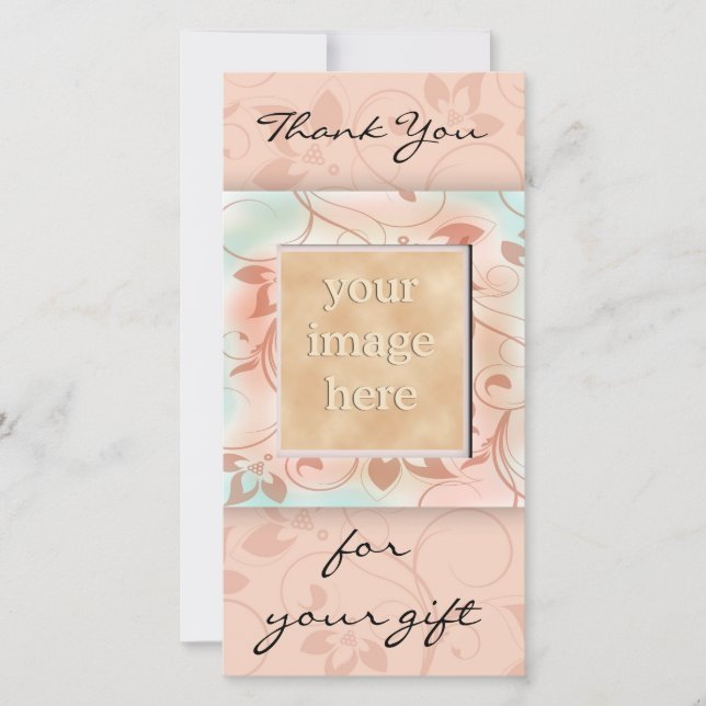 Tarjeta De Agradecimiento Gracias por el regalo - marrón (Anverso)