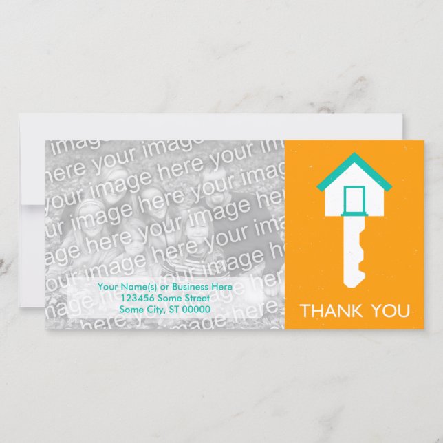 Tarjeta De Agradecimiento gracias por el regalo para el hogar (Anverso)