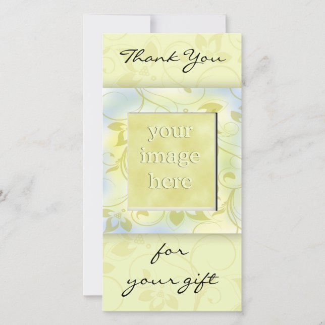 Tarjeta De Agradecimiento Gracias por el regalo - verde (Anverso)