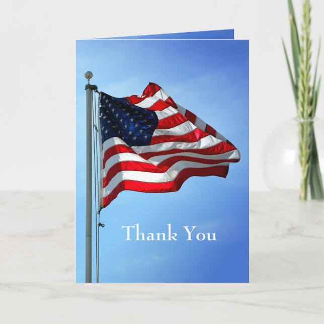 Tarjeta De Agradecimiento Gracias por el servicio militar (Anverso)