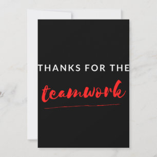 Tarjeta De Agradecimiento Gracias Por El Trabajo En Equipo
