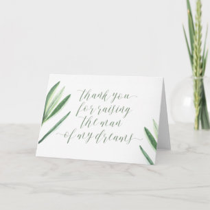 Tarjeta De Agradecimiento Gracias por elevar la carta del hombre de mis sueñ