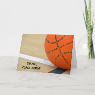 Tarjeta De Agradecimiento Gracias por entrenador de baloncesto