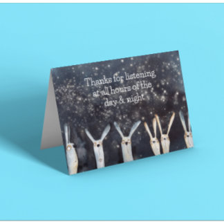 Tarjeta De Agradecimiento Gracias por escuchar