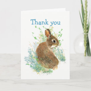 Tarjeta De Agradecimiento Gracias por escuchar el conejo conejo conejo chiqu