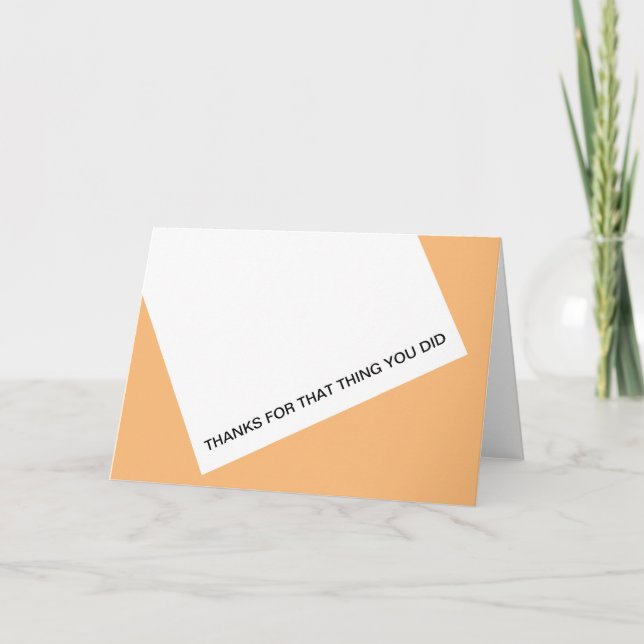 Tarjeta De Agradecimiento Gracias por eso (Anverso)