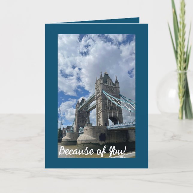 Tarjeta De Agradecimiento Gracias por estar ahí. (Anverso)