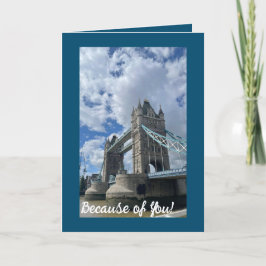 Tarjeta De Agradecimiento Gracias por estar ahí.