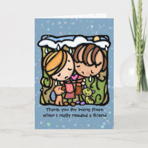 Tarjeta De Agradecimiento Gracias por estar ahí cuando necesitaba un amigo