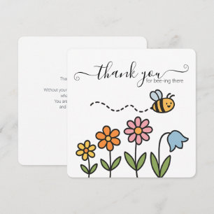 Tarjeta De Agradecimiento Gracias Por Estar Allí (Abejas)