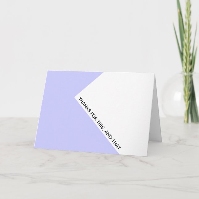 Tarjeta De Agradecimiento Gracias por esto y por eso (Anverso)