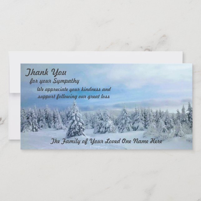 Tarjeta De Agradecimiento Gracias por expresiones de la condolencia (Anverso)