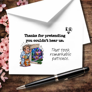 Tarjeta De Agradecimiento Gracias por fingir que no nos oías