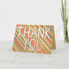 Tarjeta De Agradecimiento Gracias por Funky Stripes notecard