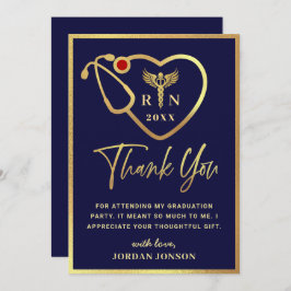 Tarjeta De Agradecimiento Gracias por graduarse en la Escuela de Enfermería 