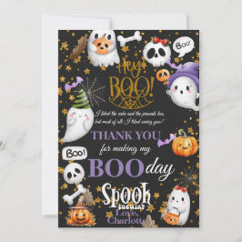 Tarjeta De Agradecimiento Gracias por hacer mi primer boo-día Spooktacular
