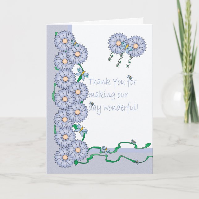 Tarjeta De Agradecimiento Gracias por hacer que mi día de boda sea especial (Anverso)