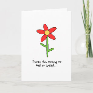 Tarjeta De Agradecimiento Gracias por hacer que siente especial