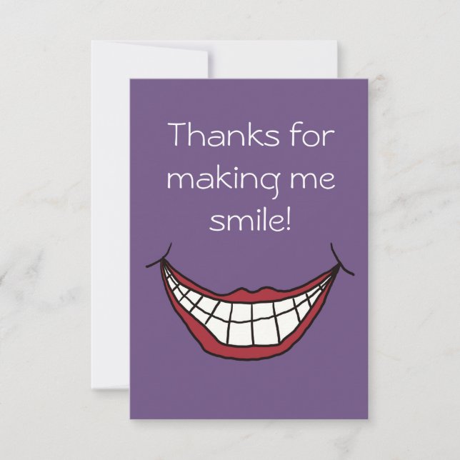 Tarjeta De Agradecimiento ¡Gracias por hacerme sonreír! (Anverso)