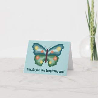 Tarjeta De Agradecimiento ¡Gracias por inspirarme! Mariposa Notecard