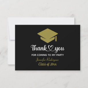 Tarjeta De Agradecimiento Gracias Por Ir A Mi Fiesta De Graduación