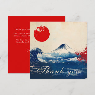 Tarjeta De Agradecimiento Gracias por la armonía japonesa con Fuji