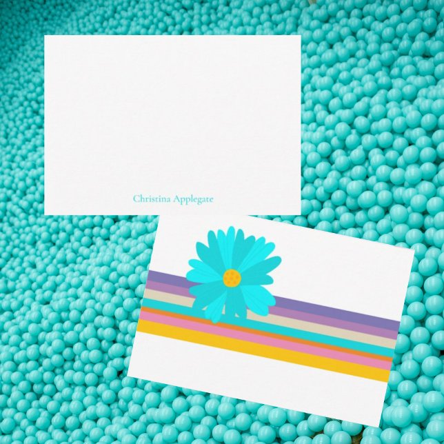 Tarjeta De Agradecimiento Gracias Por La Beber Retro Turquesa (Subido por el creador)