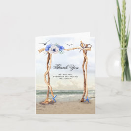 Tarjeta De Agradecimiento Gracias por la boda en el arbor de la playa