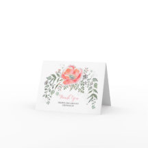 Gracias por la boda floral vintage rosa