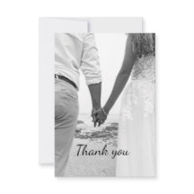 Gracias por la boda playera en blanco y negro