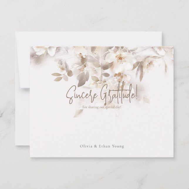 Tarjeta De Agradecimiento Gracias por la caída suave (Anverso)