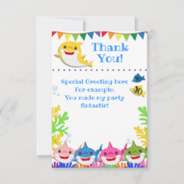 Tarjeta De Agradecimiento Gracias por la celebración del cumpleaños de los t