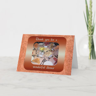 Tarjeta De Agradecimiento Gracias por la cena