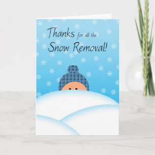 Tarjeta De Agradecimiento Gracias por la eliminación de la nieve
