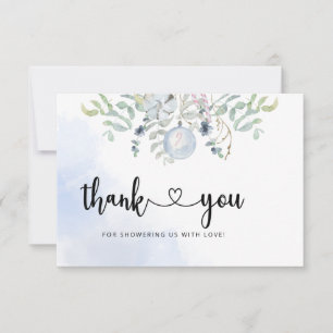 Tarjeta De Agradecimiento Gracias por la fiesta de bebé de invierno
