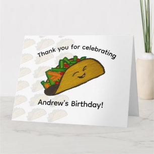 Tarjeta De Agradecimiento Gracias por la Fiesta de Tacos