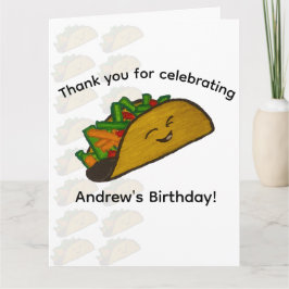 Tarjeta De Agradecimiento Gracias por la Fiesta de Tacos