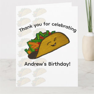 Tarjeta De Agradecimiento Gracias por la Fiesta de Tacos