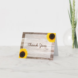 Tarjeta De Agradecimiento Gracias por la flor Rustic Barn Wood
