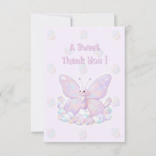 Tarjeta De Agradecimiento Gracias por la lluvia de mariposas de sueño de lav