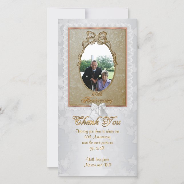 Tarjeta De Agradecimiento Gracias por la ocasión especial con foto 50 (Anverso)