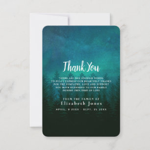 Tarjeta De Agradecimiento Gracias por la simpatía de los bosques por las luc