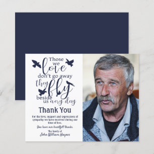 Tarjeta De Agradecimiento Gracias por la simpatía de los funerales a los que